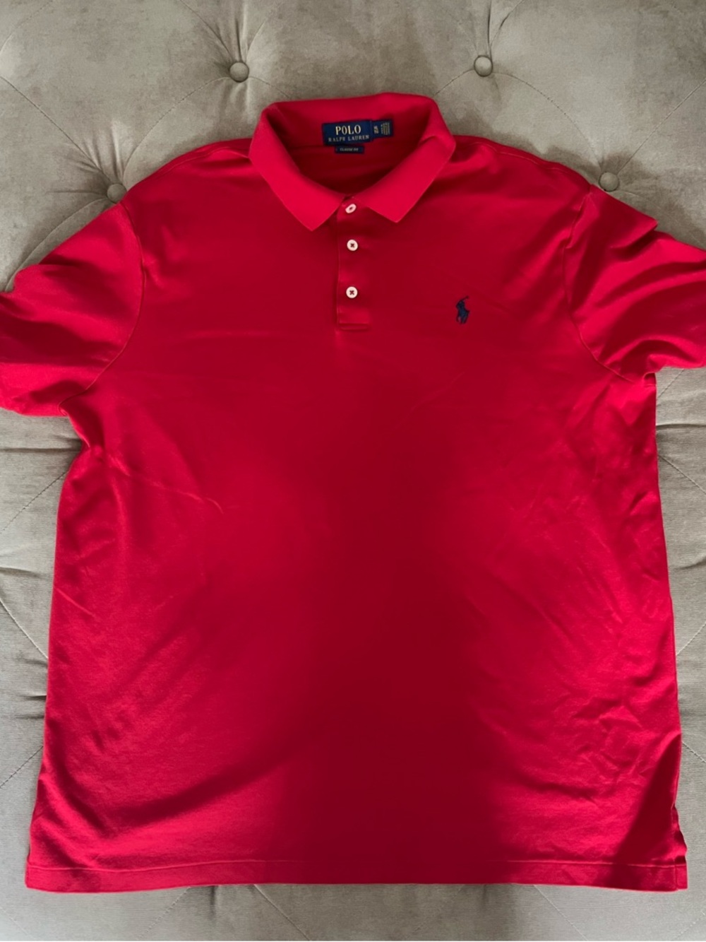 Polo by Ralph Lauren Men’s Red Classic Fit Polo Shirt size xl